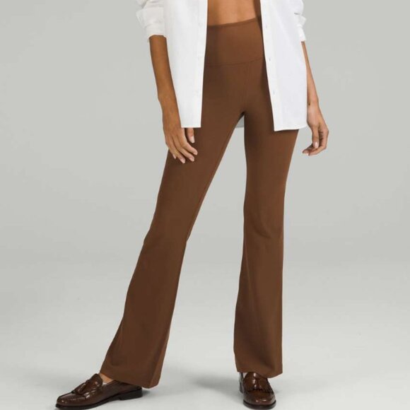Lululemon Groove Super-High-Rise Flared Pant *Nulu Roasted Brown - Picture 1 of 14
